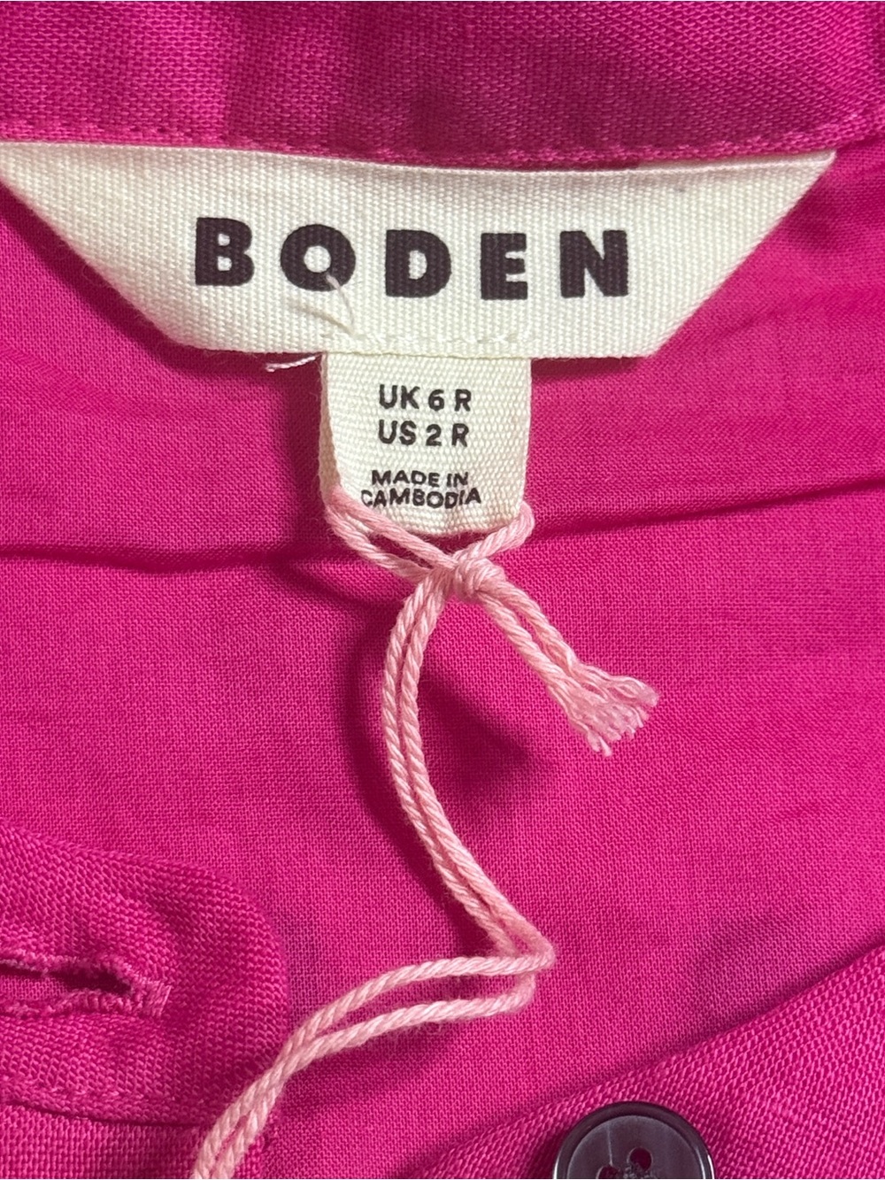 Boden NWT Pink Ava Linen Blend Floral Embroidered Dress Sz 2 Wedding Guest - Picture 9 of 14